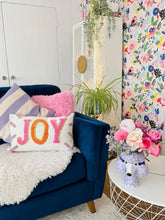 Load image into Gallery viewer, Joy tufted cushion in pink and orange