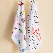 Load image into Gallery viewer, Yvonne Ellen alphabet ooh la la tea towels