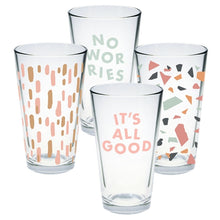 Load image into Gallery viewer, Terrazzo pastel print glasses set of 4