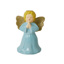 Load image into Gallery viewer, Ceramic baby blue angel candleholder - large