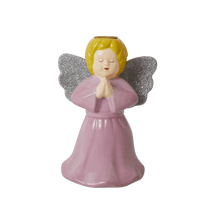 Load image into Gallery viewer, Ceramic baby pink angel candle holder - large. By RICE DK
