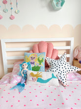 Load image into Gallery viewer, Square mermaid wool hook cushion