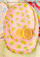 Load image into Gallery viewer, Melamine rectangular plate with lemon print by Rice DK