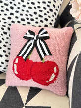 Load image into Gallery viewer, Cherry bow cushion
