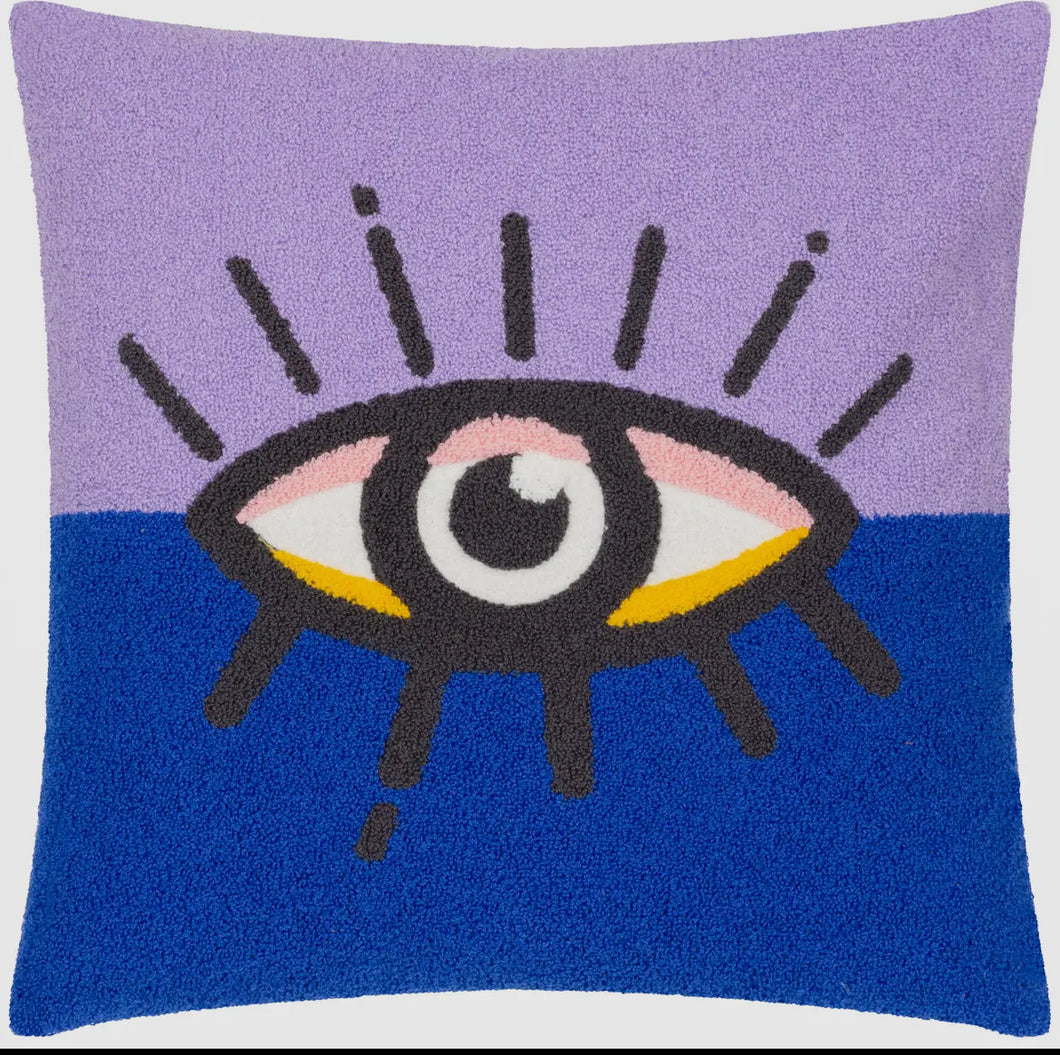 ‘All Eyes on You’ boucle eye cushion