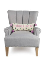 Load image into Gallery viewer, ‘You’re Lovely’ wool hook cushion by Yvonne Ellen
