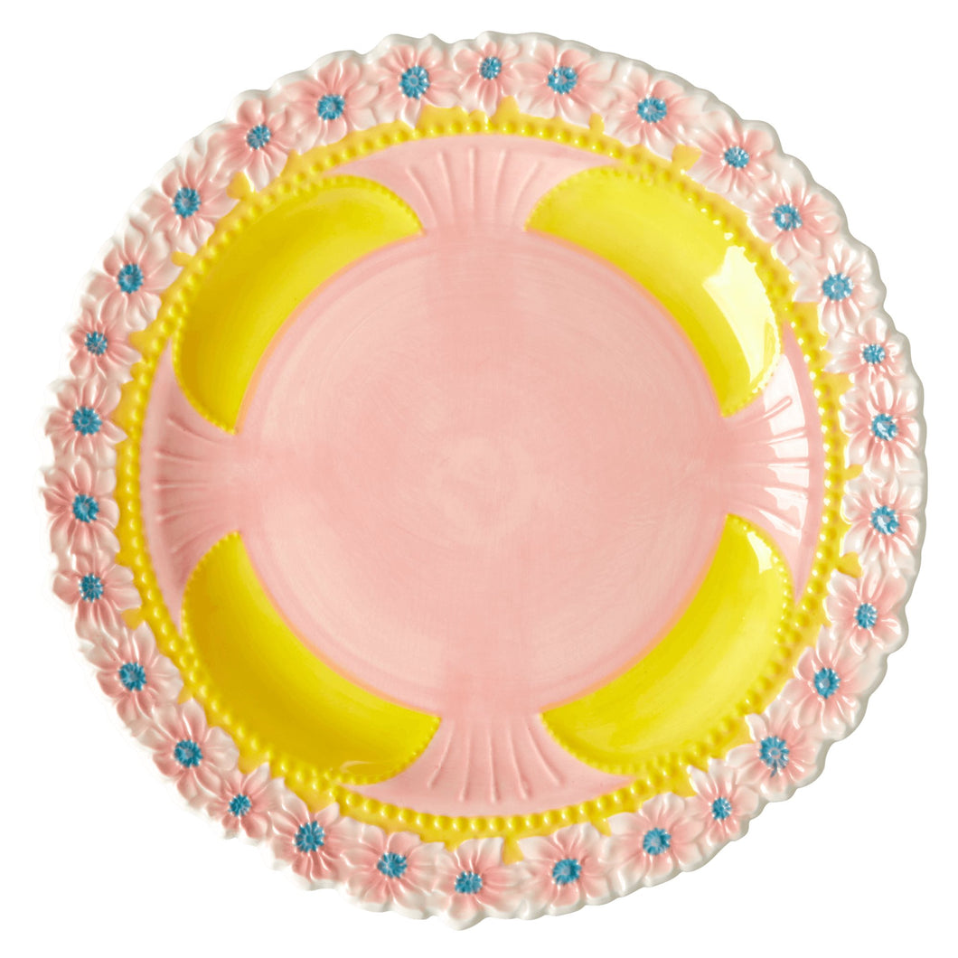 Ceramic plate in yellow by RICE DK