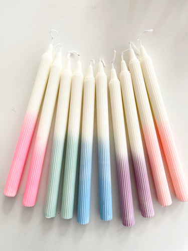 Handmade wax dinner candles