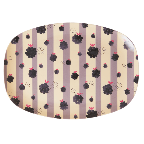 Melamine rectangle blackberry print