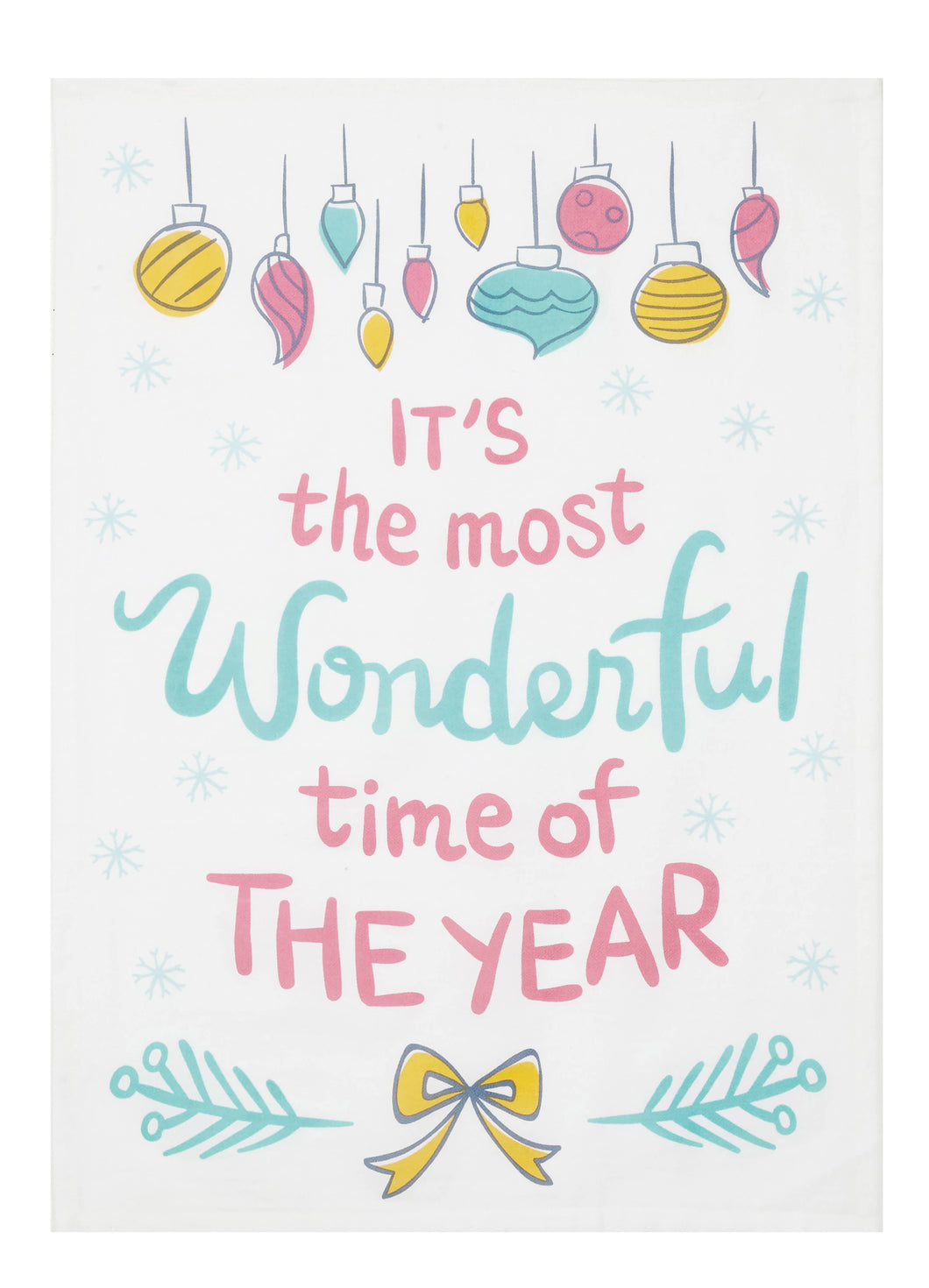 Most wonderful time of the year tea towel