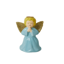 Load image into Gallery viewer, Ceramic baby blue angel candle holder - small. By RICE DK
