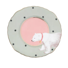 Load image into Gallery viewer, Polar bear sandwich plate by Yvonne Ellen
