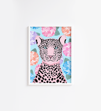 Load image into Gallery viewer, &#39;Hydrangea leopard in blue&#39; print by PeachiPrints X Colour Pop at Home
