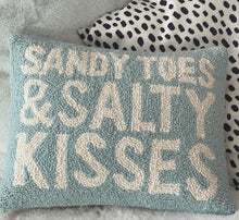 Load image into Gallery viewer, Sandy Toes &amp; Salty Kisses wool hook cushion
