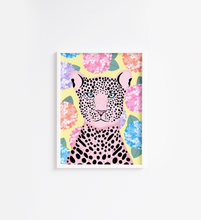 Load image into Gallery viewer, &#39;Hydrangea leopard in yellow&#39; print by PeachiPrints X Colour Pop at Home
