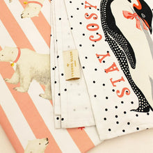 Load image into Gallery viewer, Set of 2 penguin &amp; polar bear tea towels by Yvonne Ellen
