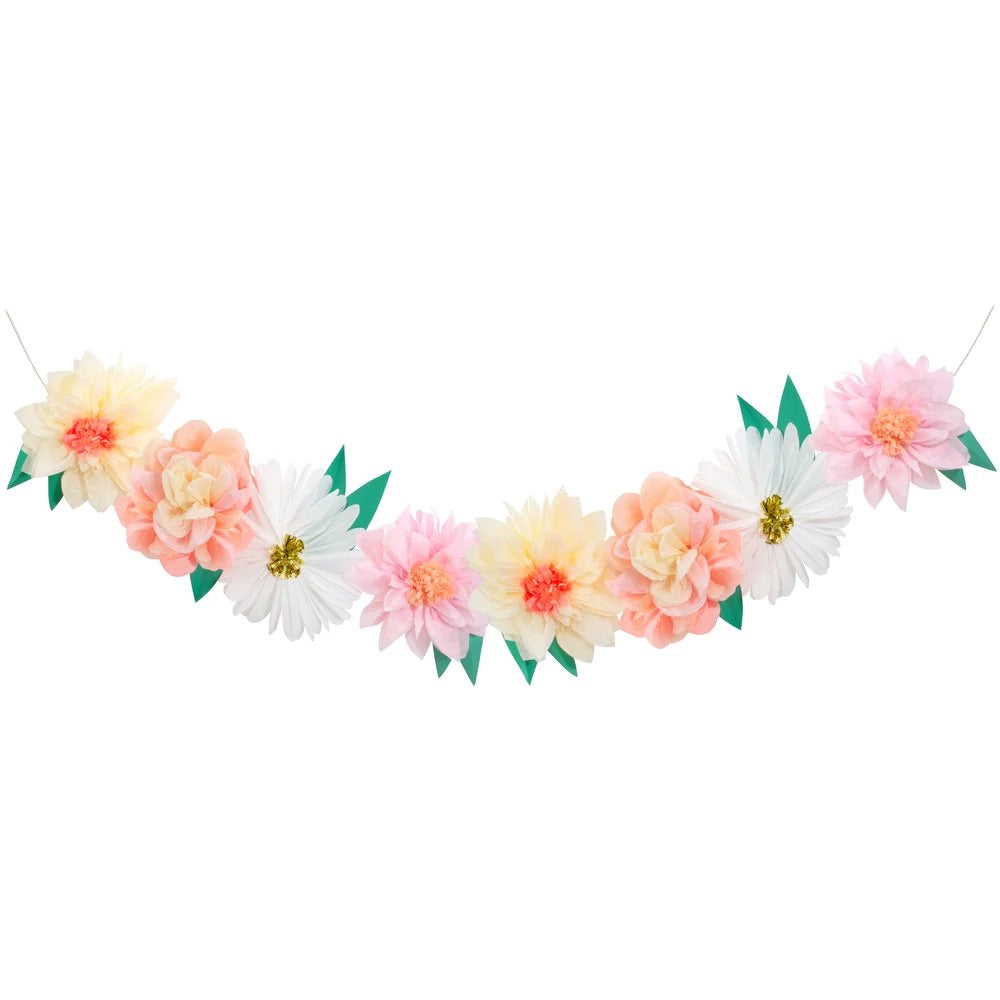 Giant paper flower garland by Meri Meri