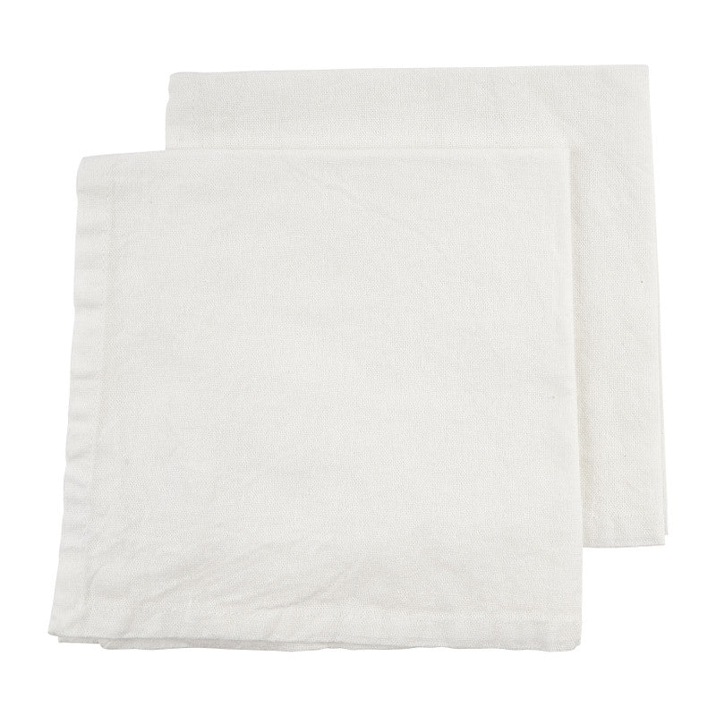 White cotton napkins - set of 2