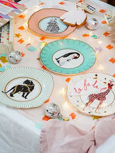 Load image into Gallery viewer, Animal Christmas tea plates by Yvonne Ellen - set of 4
